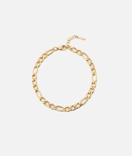 Cainte Gold Figaro Bracelet 5MM (3)